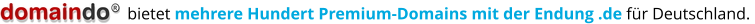 bietet mehrere Hundert Premium-Domains mit der Endung .de für Deutschland.